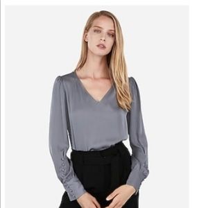 Puff Sleeve Button-Cuff Top